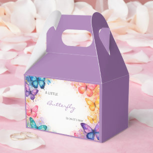 Ein kleiner Schmetterling auf dem Weg Glitter Baby Geschenkschachtel