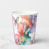 Ein kleiner Schmetterling auf dem Weg Glitzer-Baby Pappbecher (Rückseite)