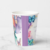 Ein kleiner Schmetterling auf dem Weg Glitzer-Baby Pappbecher (Rechts)