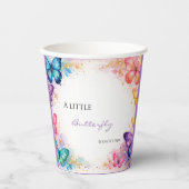 Ein kleiner Schmetterling auf dem Weg Glitzer-Baby Pappbecher (Vorderseite)