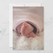 Ein kleiner Schmetterling floral whimsical Baby Du Einladung (Rückseite)