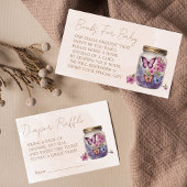 Ein kleiner Schmetterling in einem Glas Floral Bab Begleitkarte