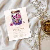 Ein kleiner Schmetterling in einem Glas Floral Bab Einladung