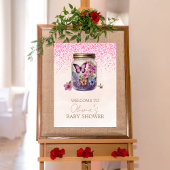 Ein kleiner Schmetterling in einem Glas Floral Bab Poster