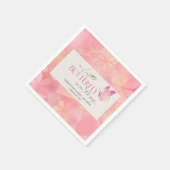 Ein kleiner Schmetterling ist auf dem Weg Baby Dus Serviette (Ecke)