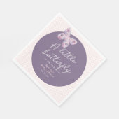 Ein kleiner Schmetterling ist auf dem Weg Baby Dus Serviette (Ecke)