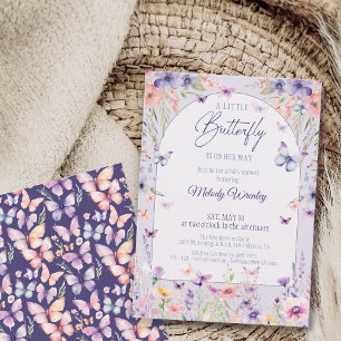 Ein kleiner Schmetterling ist auf dem Weg Baby Sho Einladung