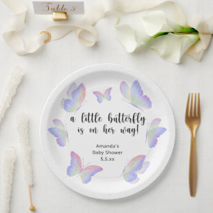 Ein kleiner Schmetterling ist auf dem Weg Baby Sho Pappteller