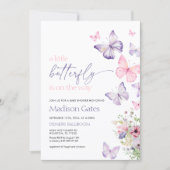 Ein kleiner Schmetterling ist auf dem Weg zu einer Einladung (Vorderseite)