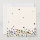 Ein kleiner Schmetterling ist auf dem Weg zur Baby Einladung (Rückseite)