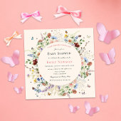 Ein kleiner Schmetterling ist auf dem Weg zur Baby Einladung