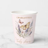 Ein kleiner Schmetterling ist auf dem Weg zur Baby Pappbecher (Rückseite)