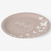 Ein kleiner Schmetterling ist auf dem Weg zur Baby Pappteller (Schrägansicht)