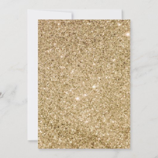 Ein kleiner Schmetterling ist auf dem Weg zur Gold Einladung (Rückseite)