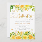 Ein kleiner Schmetterling ist auf dem Weg zur Gold Einladung (Vorderseite)