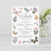 Ein kleiner Schmetterling ist auf dem Weg zur Nied Einladung (Stehend Vorderseite)