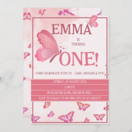 Ein kleiner Schmetterling macht eine Einladung