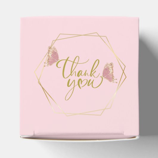 Ein kleiner Schmetterling | Pink Floral Girl Babyd Geschenkschachtel (Oben)