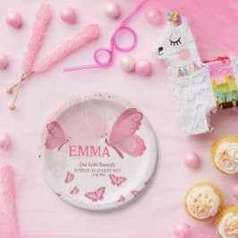 Ein kleiner Schmetterling wird eins! Niedliches Pa Pappteller