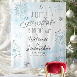 Ein kleiner Schneeflocken-Junge Winter-Baby-Shower Wandteppich