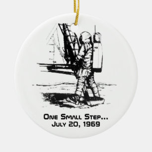 Ein kleiner Schritt Apollo 11 Mondlandung Keramik Ornament
