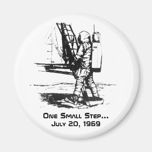 Ein kleiner Schritt Apollo 11 Mondlandung Magnet