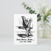Ein kleiner Schritt Apollo 11 Mondlandung Postkarte (Stehend Vorderseite)