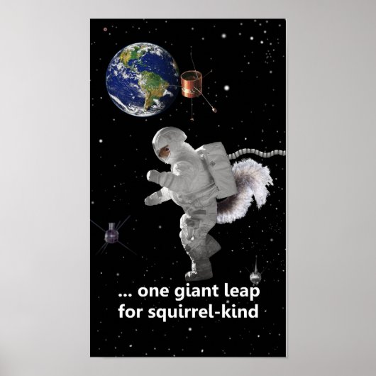 Ein kleiner Schritt für Eichhörnchen Poster (Vorne)