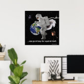 Ein kleiner Schritt für Eichhörnchen Poster (Heimbüro)