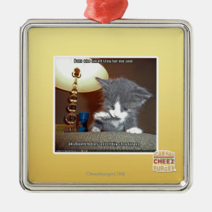 Ein kleiner Schritt für mich Silbernes Ornament