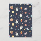 Ein kleiner Schritt | Weltraumtiere 1. Geburtstag  Dankeskarte (Rückseite)
