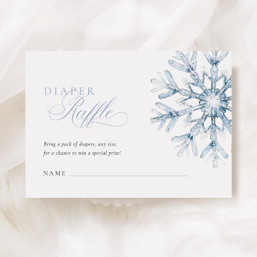 Ein kleiner Snowflake-Boy-Baby-Duschkopf-Windelwic Begleitkarte