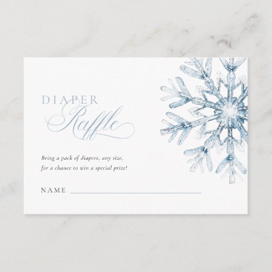 Ein kleiner Snowflake-Boy-Baby-Duschkopf-Windelwic Begleitkarte (Vorderseite)