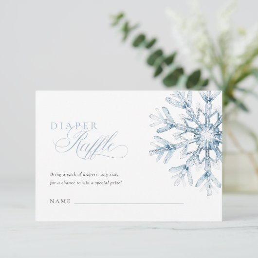 Ein kleiner Snowflake-Boy-Baby-Duschkopf-Windelwic Begleitkarte (Stehend Vorderseite)