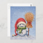 Ein kleiner Snowman Postkarte (Vorne/Hinten)