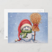 Ein kleiner Snowman Postkarte (Vorne/Hinten)