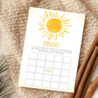 Ein kleiner Sonnenschein Baby Shower Bingo Spiel