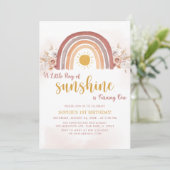 Ein kleiner Sonnenstrahl dreht sich um eins Einladung (Stehend Vorderseite)