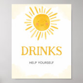 Ein kleiner Sonnenstrahl Getränke Schild (Vorne)