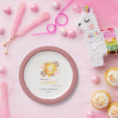 Ein kleiner Sonnenstrahl ist auf dem Weg Boho Girl Pappteller (Party)