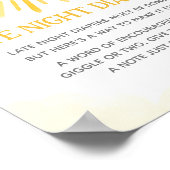Ein kleiner Sonnenstrahl Late Night Windeln Schild (Ecke)