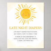 Ein kleiner Sonnenstrahl Late Night Windeln Schild (Vorne)