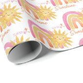Ein kleiner Sonnensturm | Rainbow Baby Dusche Geschenkpapier (Rolleneckpunkt)