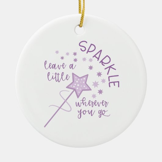 Ein kleiner Spargel Keramik Ornament (Vorne)