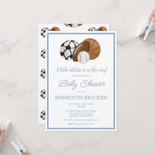 Ein kleiner Sportler ist auf dem Weg zur Dusche. Einladung