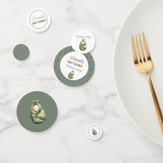 Ein kleiner Spross auf dem Way Table Konfetti (Gruppe)