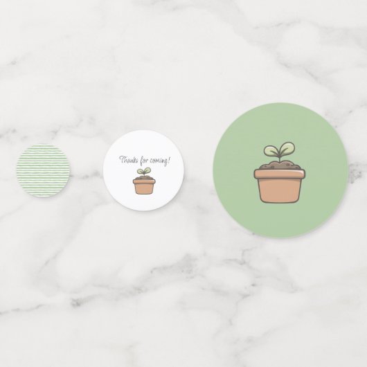 Ein kleiner Spross auf dem Way Table Konfetti (Rückseiten)