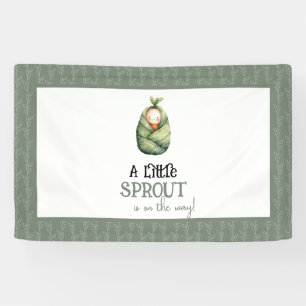 Ein kleiner Spross auf dem Weg Baby Shower Banner