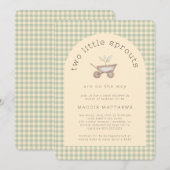 Ein kleiner Sprout ist auf dem Weg Baby Dusche Einladung (Vorne/Hinten)