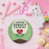 Ein kleiner Sprout ist auf dem Weg Baby Dusche Pappteller (Party)